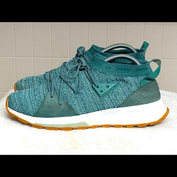 Adidas Womens Cloudfoam Quesa B96513 Green Running Shoes Sneakers Size 10 NICE - Picture 1 of 6